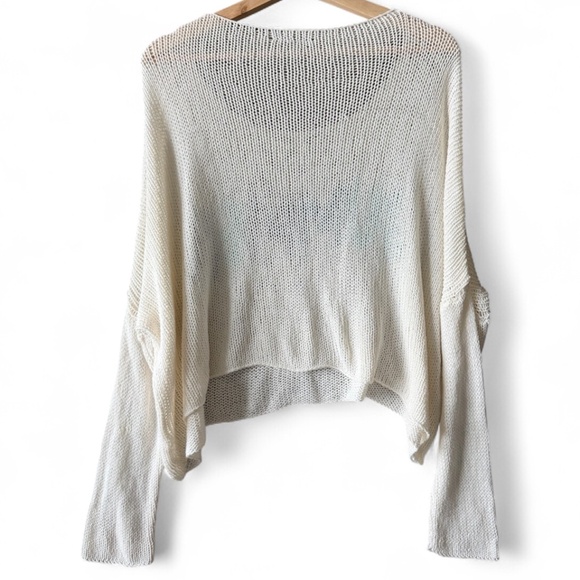 Wooden Ships SUMMER White Colorful Open Knit Sweater M/L - Picture 3 of 6